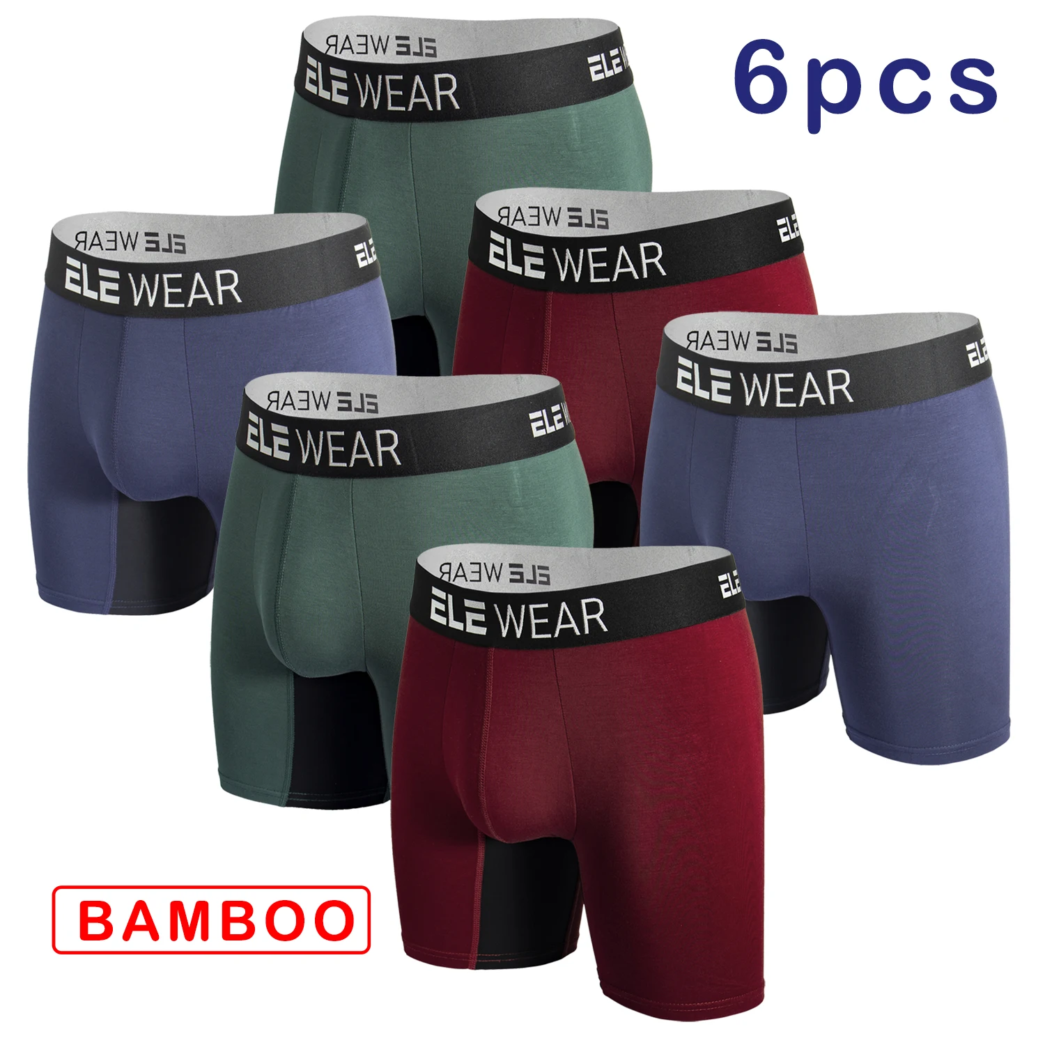 Bamboo Fiber Trunk - 6 Adet Bambu Erkek İç Çamaşırı,